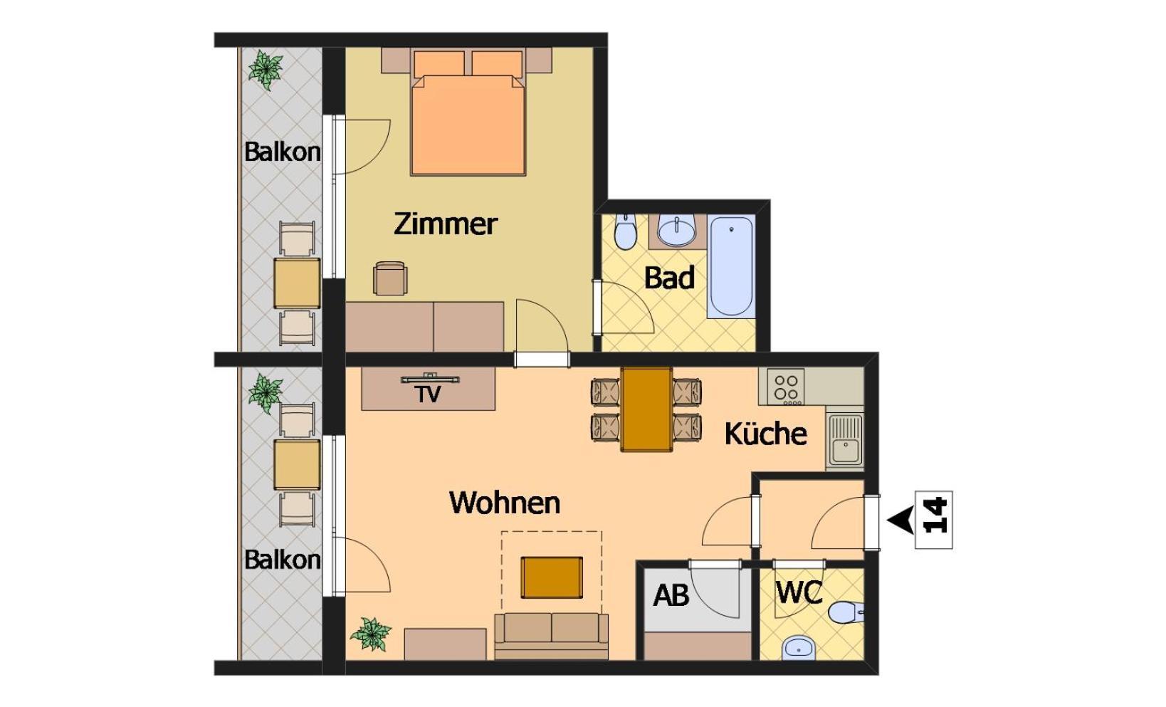 Appartement Arcadia *